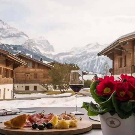 Spitzhorn Nr- 1 Appartement-fewo- Dusche- Wc- 2 Schlafraeume 4-bettwohnung By Interhome Гштайг
